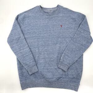 US Polo Assn Men's Luxury Feel Blue Long Sleeve Pullover Sweatshirt SZ: LT